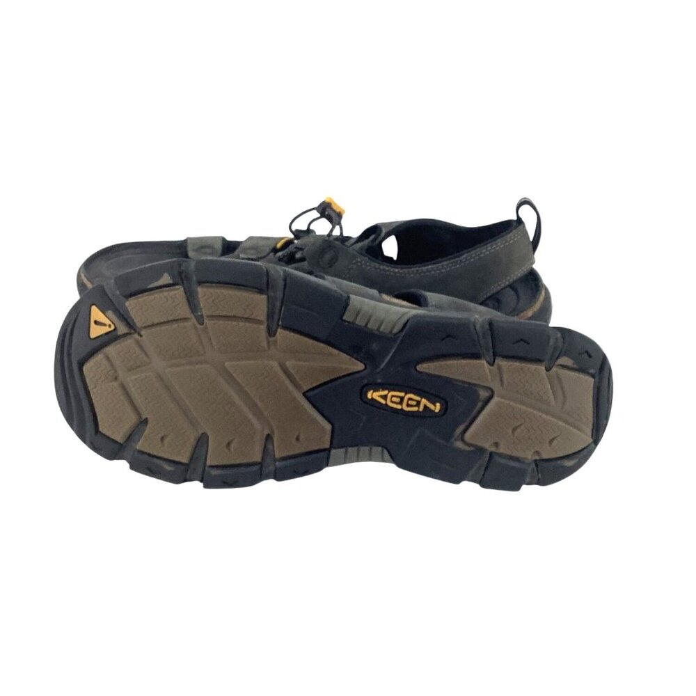 Keen Mens Black Leather Outdoor Sandals Size 13 Made In China - Picture 7 of 7